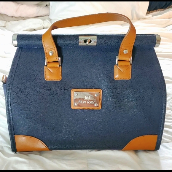 JM Collection Bags Vintage Jm New York Leather Doctor Bag Handbag